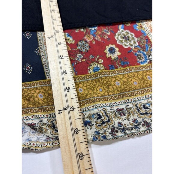 Desigual Mixed Media Sweater Black Medium Embroidered Layered Look - Picture 5 of 8